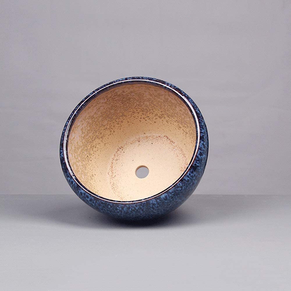 Amazon.co.jp: 中国風植木鉢 陶器 ピーコックブルー 特大 中国風